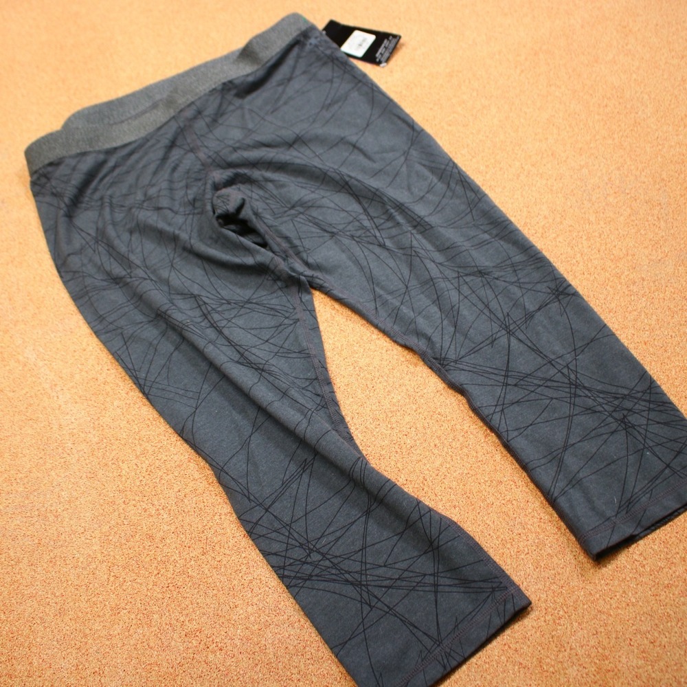 Champion Vapor Workout Pants Womens Sz XL Comfort Band Gray Crop Yoga Capri